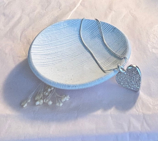Textured Love Heart Necklace