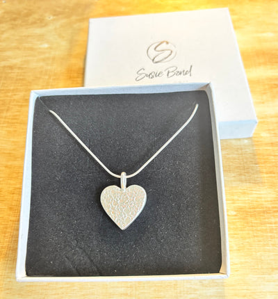 Textured Love Heart Necklace