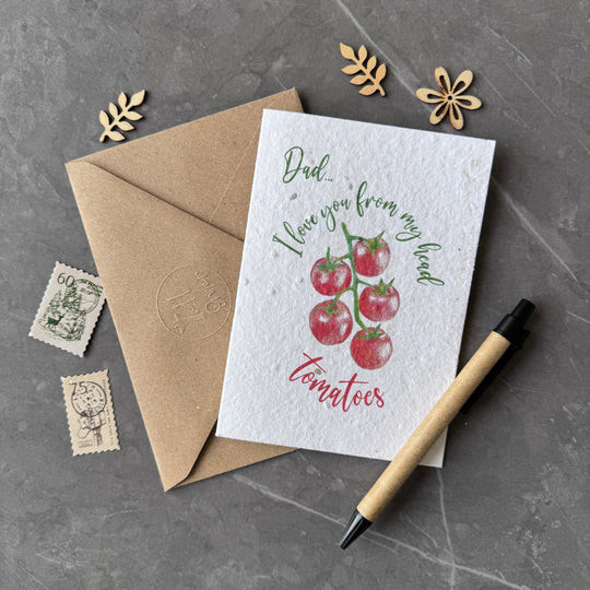 Plantable Tomato Seed Father's Day Card