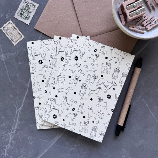 Dog Pattern Note Cards