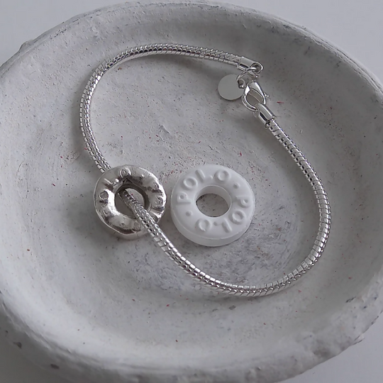 Hallmarked Solid Silver Polo Mint Bracelet