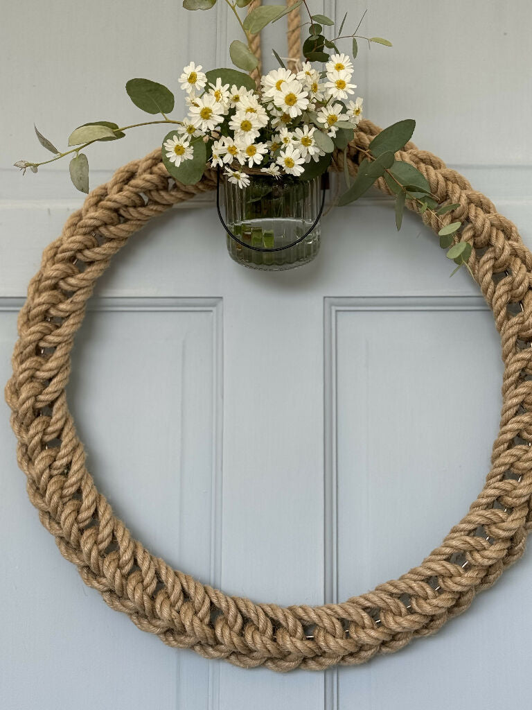 30cm Jute Rope Christmas Wreath