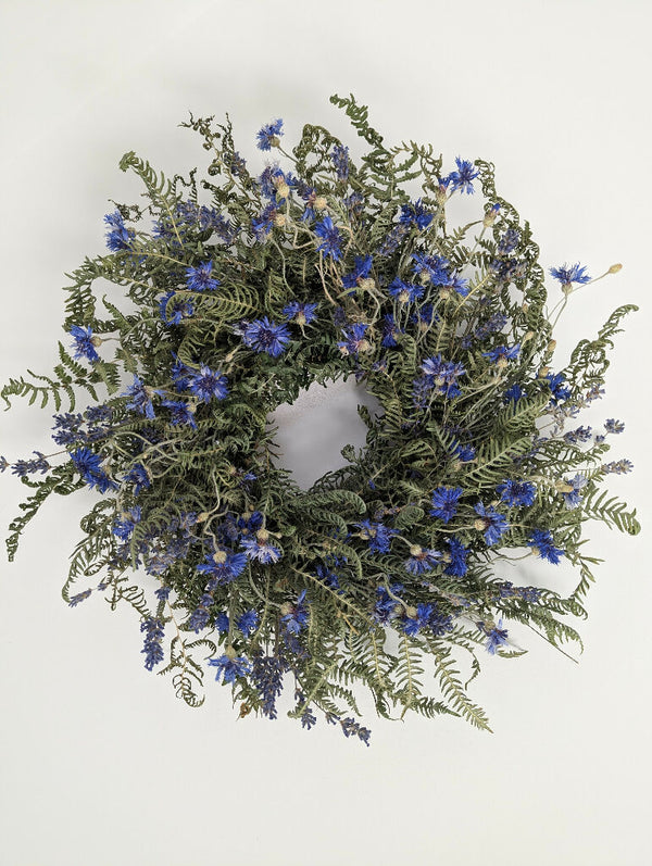 Wreath from Dried Cornflower