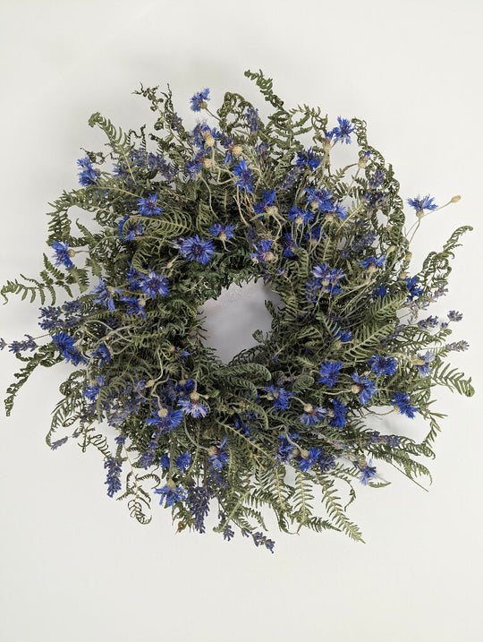 Wreath from Dried Cornflower