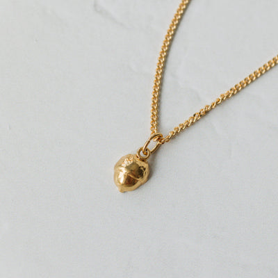 Gold Baby Acorn Necklace