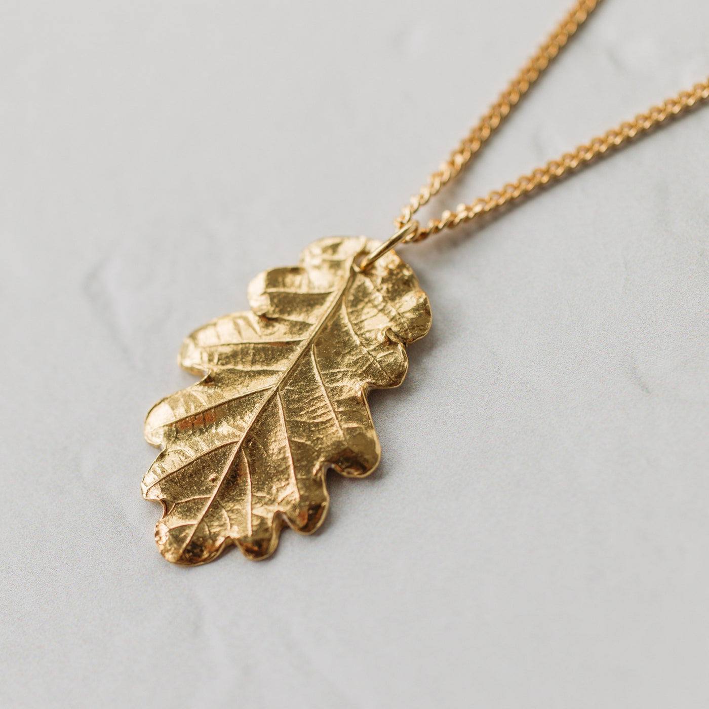 Gold Oak Leaf Necklace