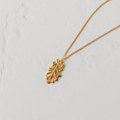 Gold Oak Leaf Necklace