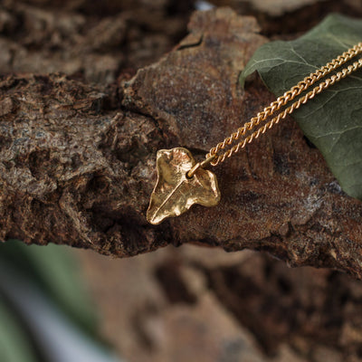 Gold Dainty Ivy Leaf Necklace