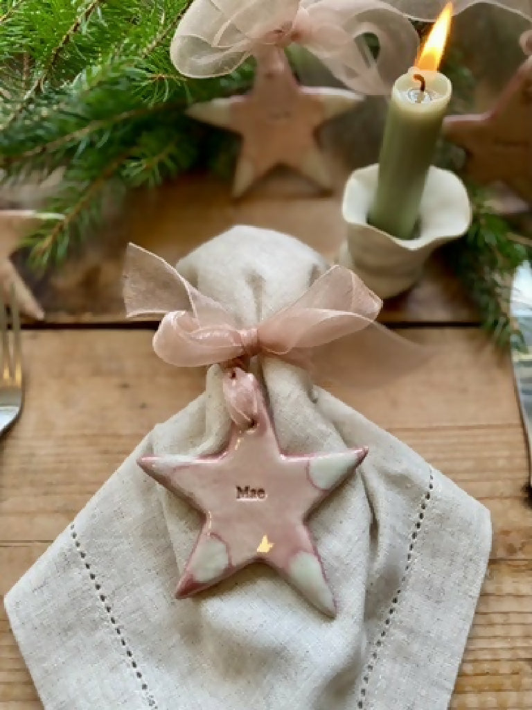 Personalised Ceramic Hanging Star