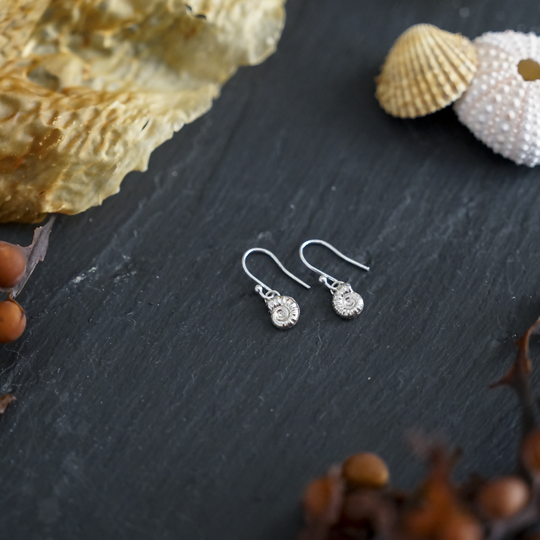 Ammonite Dangly Earrings
