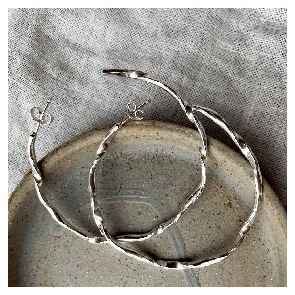 Large Crumpled Hoops