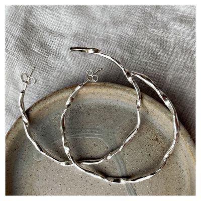 Large Crumpled Hoops