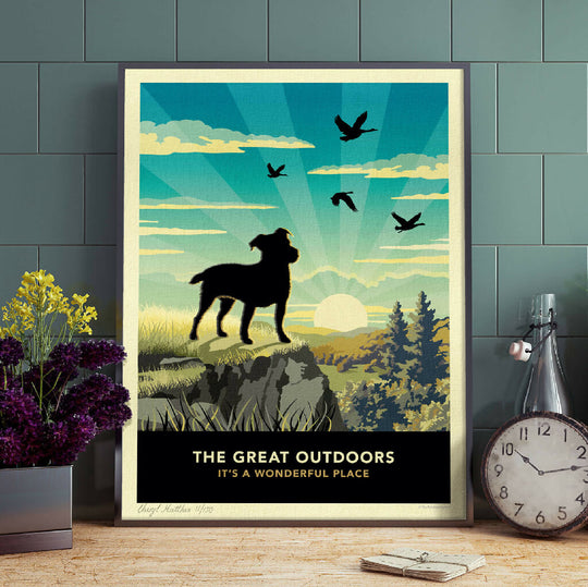 JACK RUSSELL OR PATTERDALE TERRIER 'THE GREAT OUTDOORS’ LIMITED EDITION ART PRINT