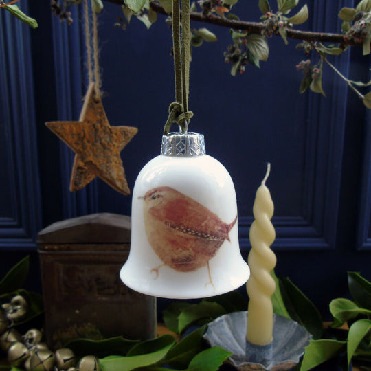 Wren Fine Bone China Bell Decoration