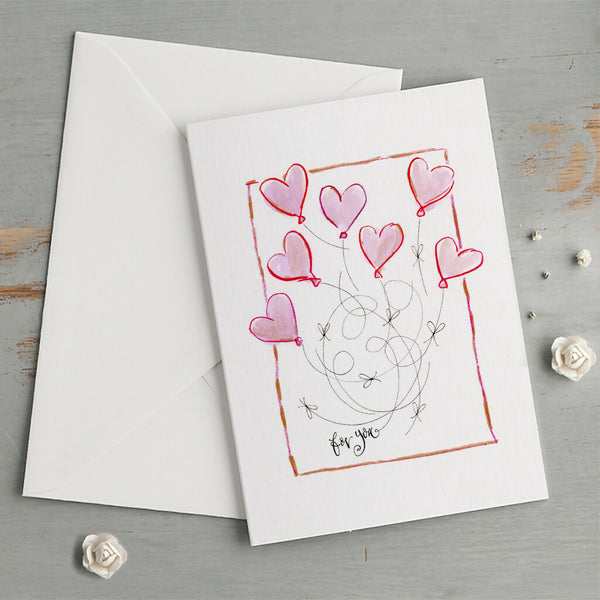 'For You' Hand Painted Printed Greeting Card
