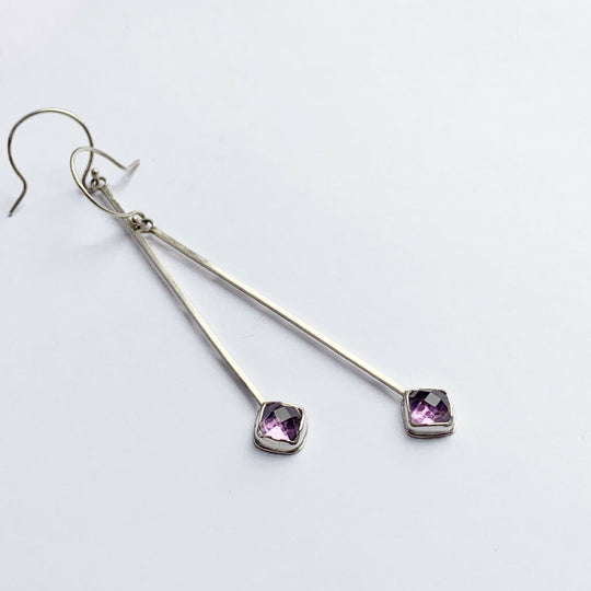 Amethyst Falls drop earrings