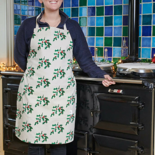 Holly Christmas Apron