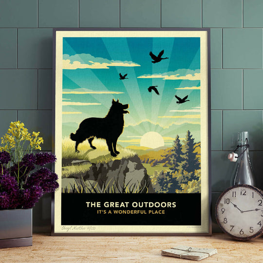 BORDER COLLIE 'THE GREAT OUTDOORS’ LIMITED EDITION ART PRINT