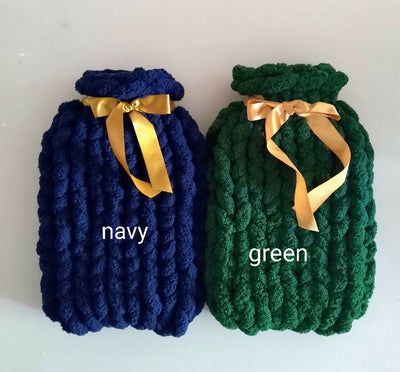 navy green bottles