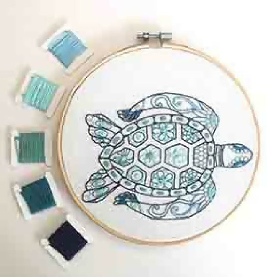 Turtle Embroidery Kit