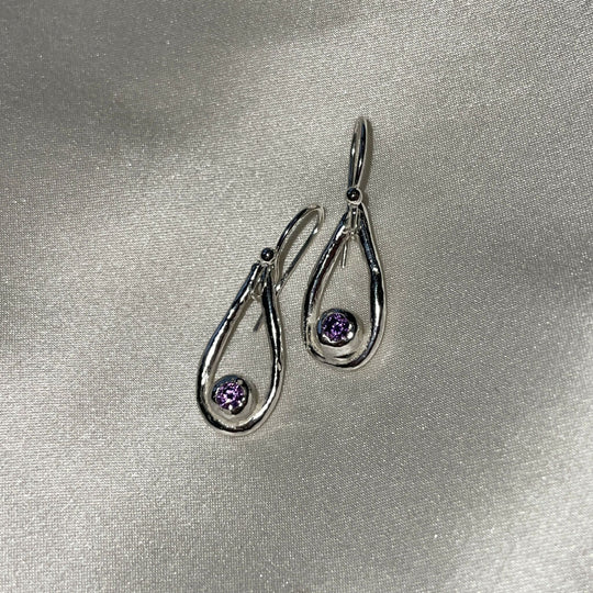 Tear Drop Filagree Sterling Silver Earrings