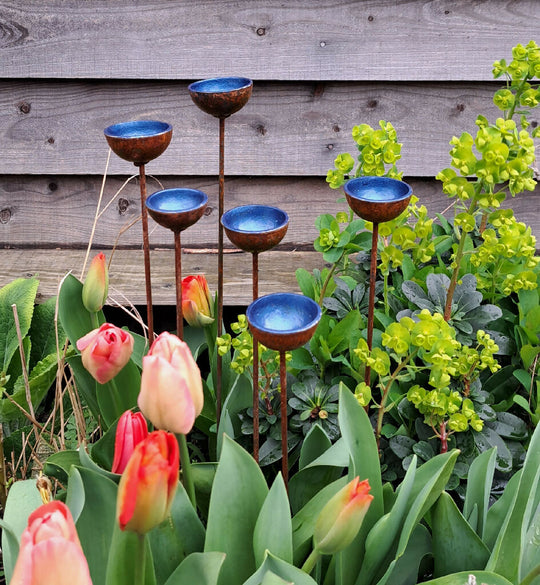 Bee Water Stations, Garden Décor, in blue