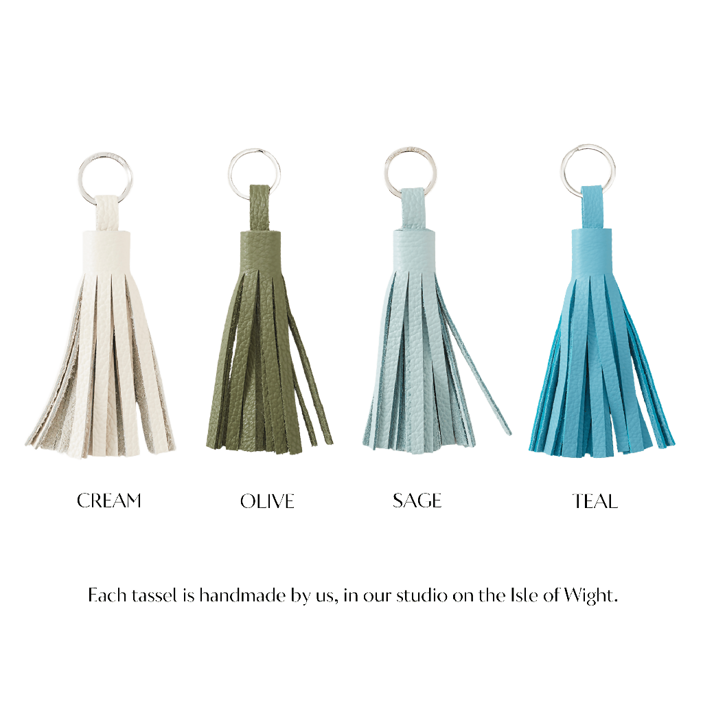 Leather Tassel Keychain