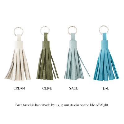 Leather Tassel Keychain