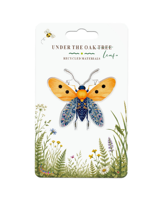 Badge - Moth Wildlife Nature, Insect Gift Brooch