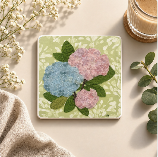 Hydrangea Sandstone Coaster