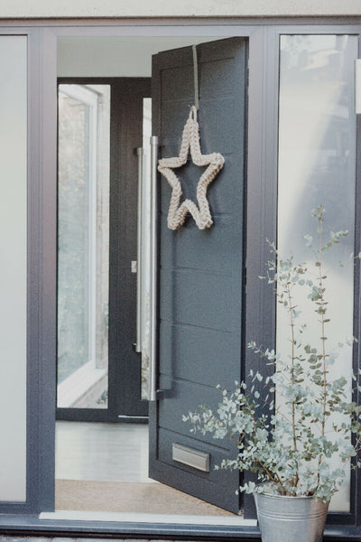 45cm Jute Christmas Star Wreath