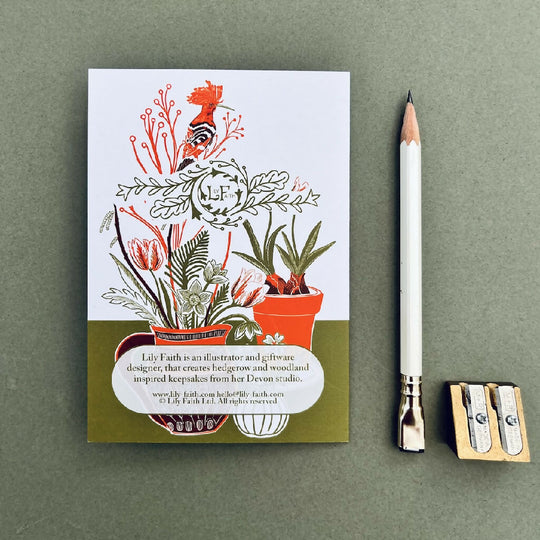 Hoopoe in the Tulips A6 Card