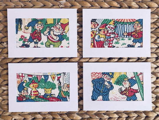 Vintage fabric cards