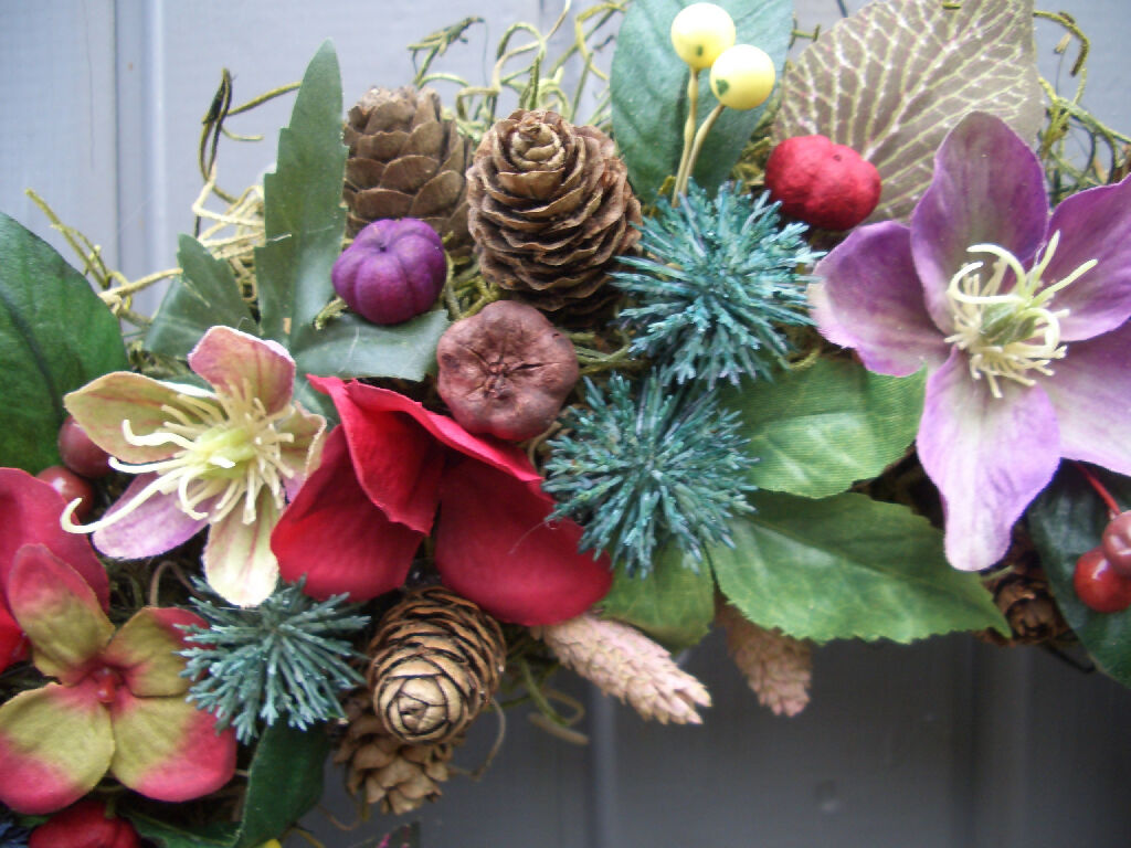 Hellebore and Thistle Wreath