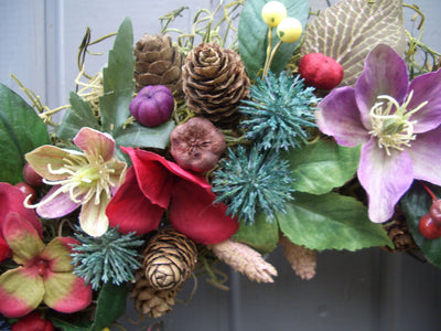 Hellebore and Thistle Wreath