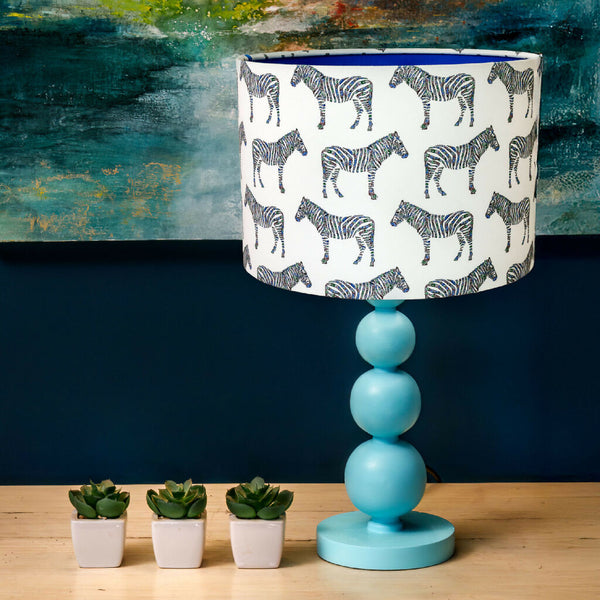 Zebra Pattern Drum Lampshade