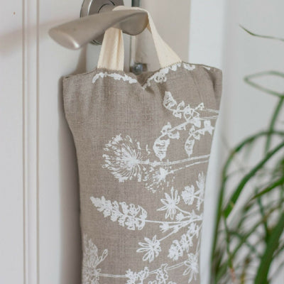 Linen Draught Excluder with Floral Design