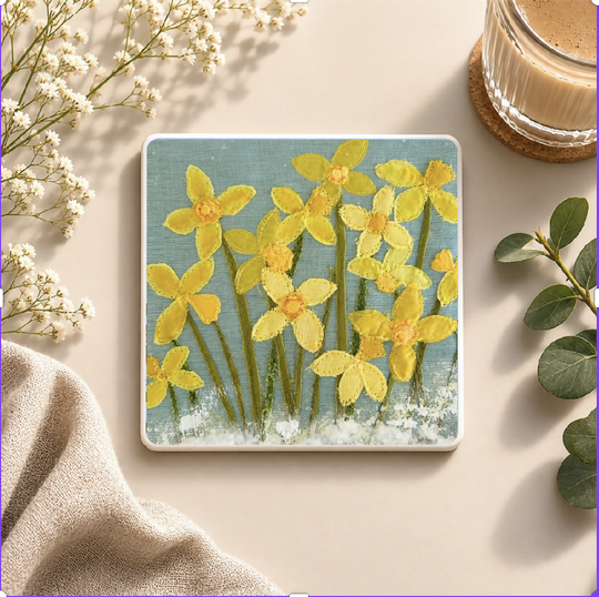 Daffodils Sandstone Coaster