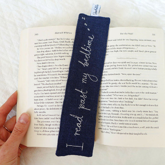 I Read Past my Bedtime Embroidered Bookmark