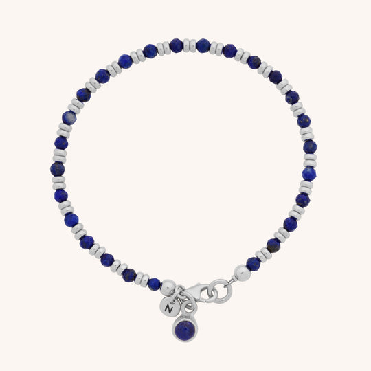 Lapis Linear Birthstone Bracelet - September