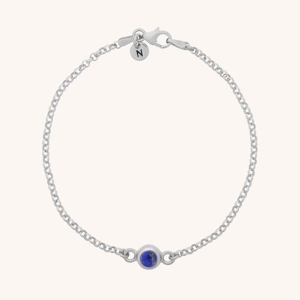 Lapis Birthstone Gem Dot Bracelet - September