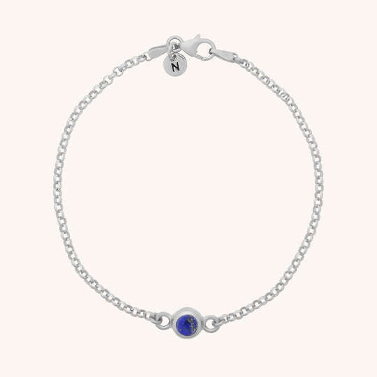 Lapis Birthstone Gem Dot Bracelet - September