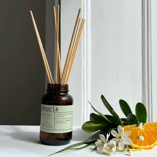 Bouclé Palmarosa, Bergamot & Eucalyptus Rattan Reed Diffuser Rattan Reed Diffuser