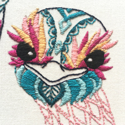 Ostrich Embroidery Kit