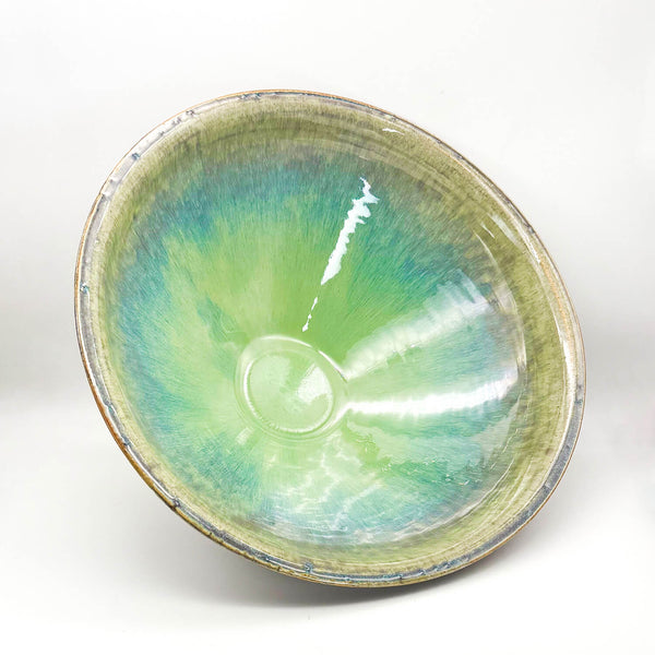 Large Bowl Green lustre inside