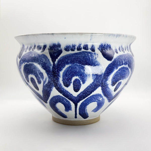 Large greek vase blue tide front 4