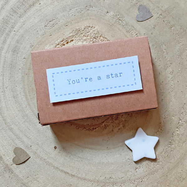 Porcelain Matchbox Token You're A Star