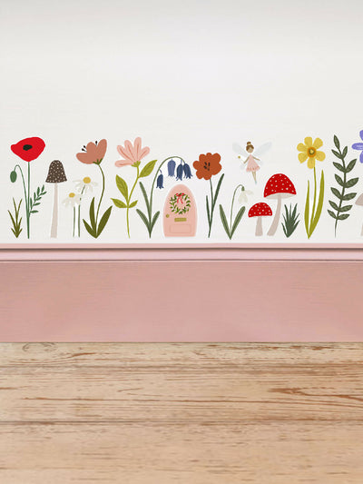 Fairy Door and Forest Flower Wall Stickers