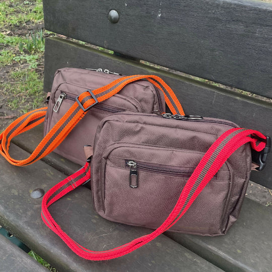 Crossbody Dog Walking Bag in Brown with 2 strap options