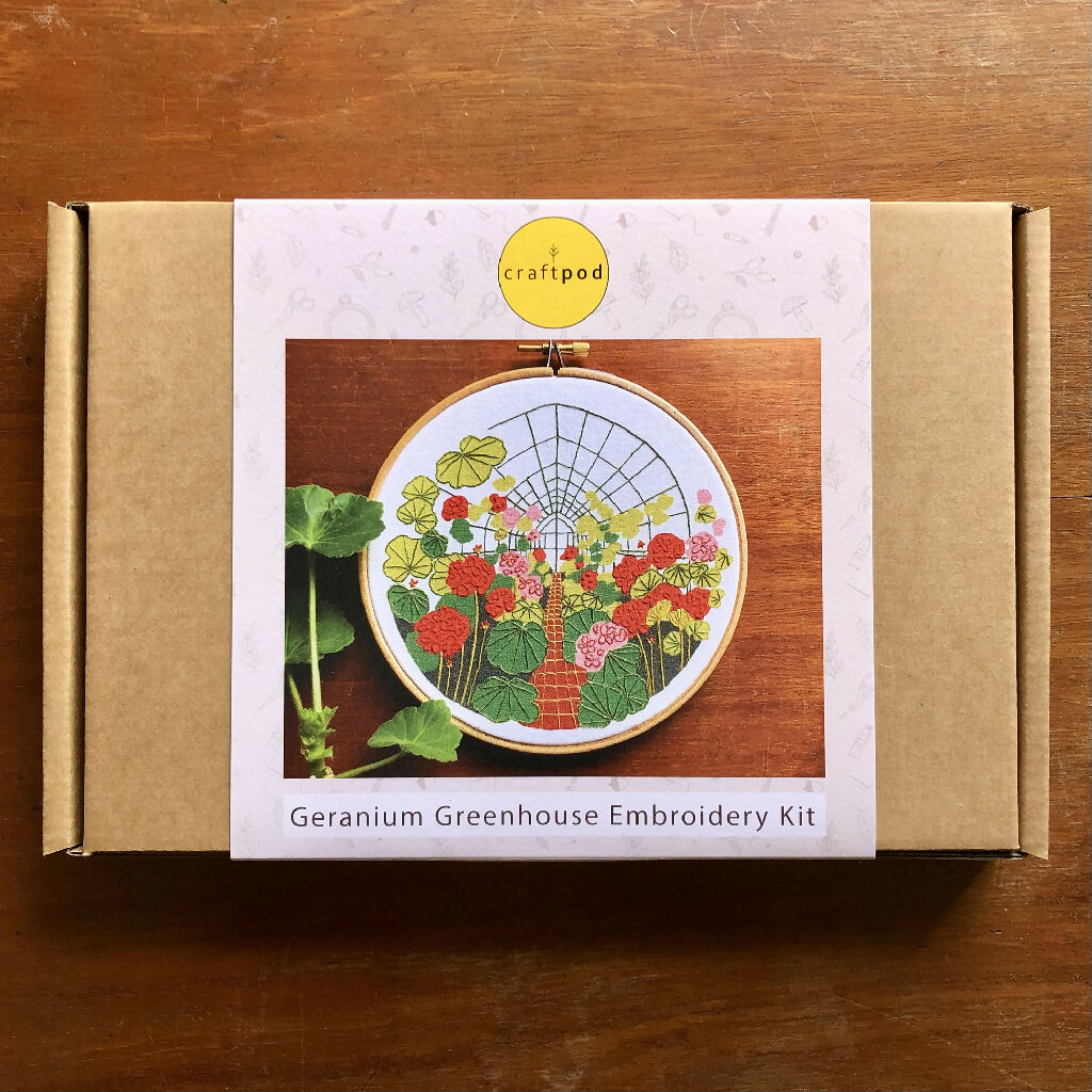 Geranium Greenhouse Embroidery